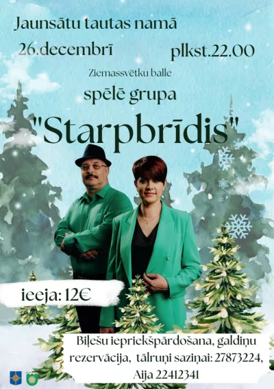 Ziemassvētku balle ar grupu "Starpbrīdis"