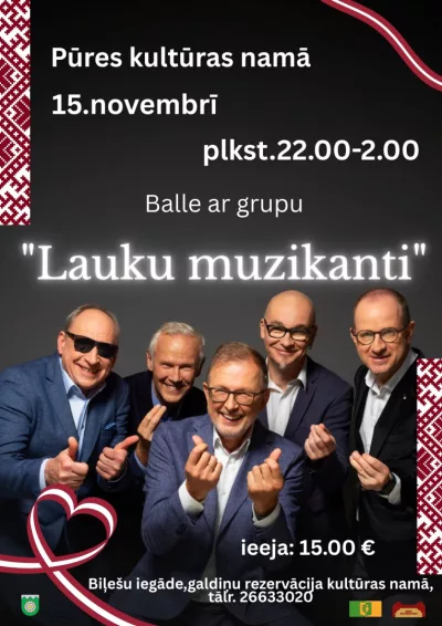 Valsts svētku balle ar grupu "Lauku muzikanti"