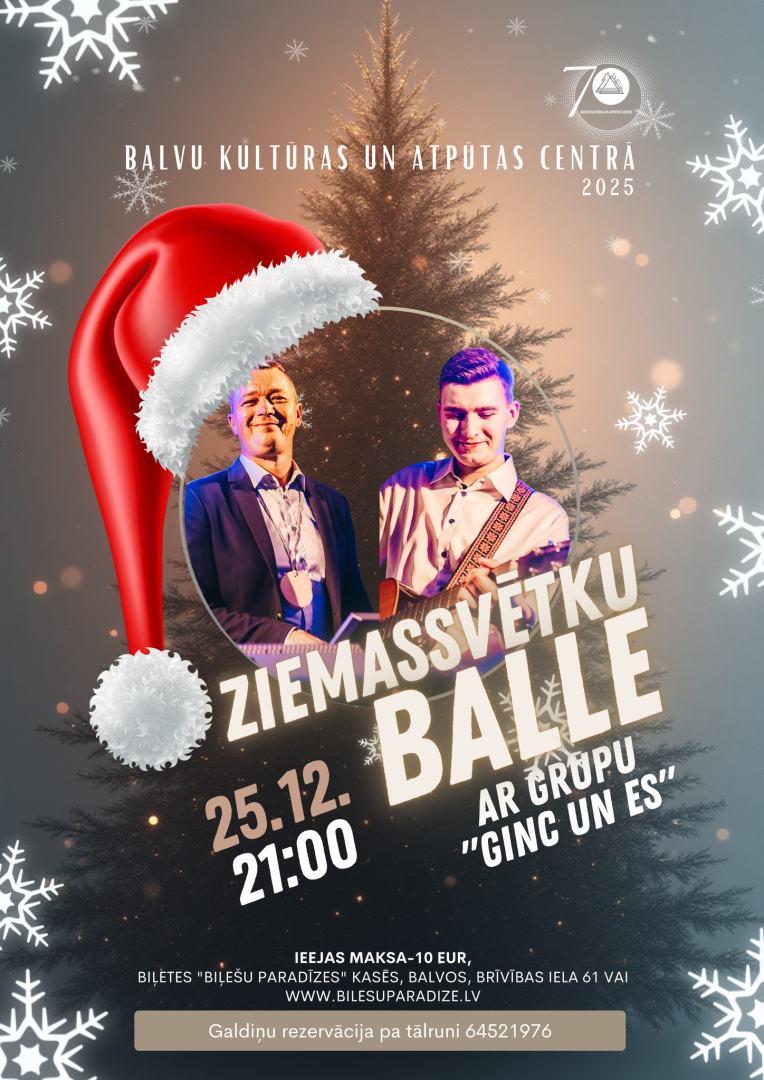 Ziemassvētku balle ar grupu “Ginc&ES”