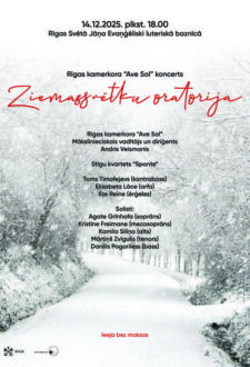 Rīgas kamerkora “Ave Sol” koncerts “Ziemassvētku oratorija”
