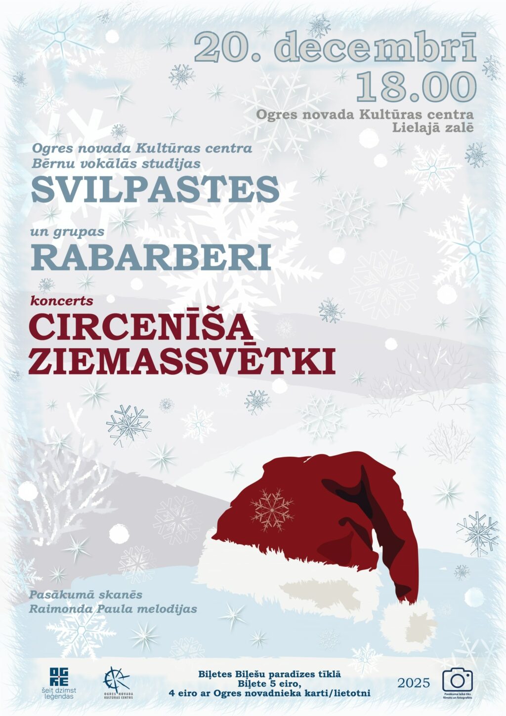 Bērnu vokālās studijas SVILPASTES un grupas RABARBERI koncerts CIRCENĪŠA ZIEMASSVĒTKI