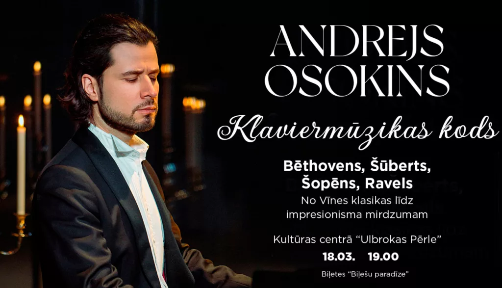 Pianista Andreja Osokina jaunākās koncertprogrammas "Klaviermūzikas kods" pirmatskaņojums