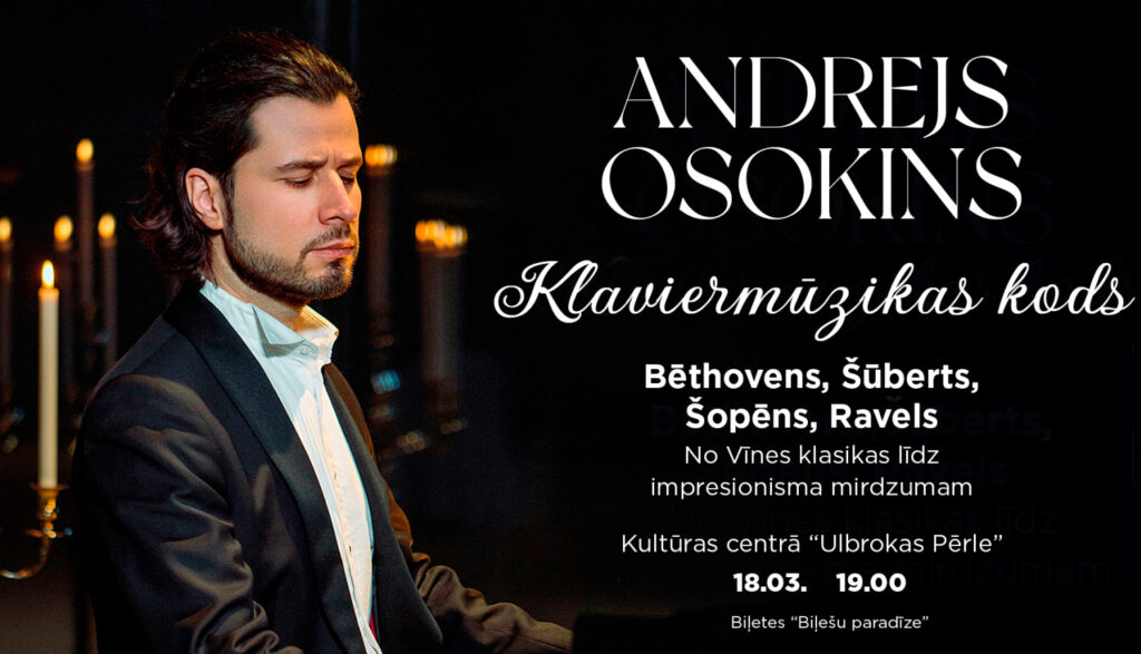 Pianista Andreja Osokina jaunākās koncertprogrammas "Klaviermūzikas kods" pirmatskaņojums