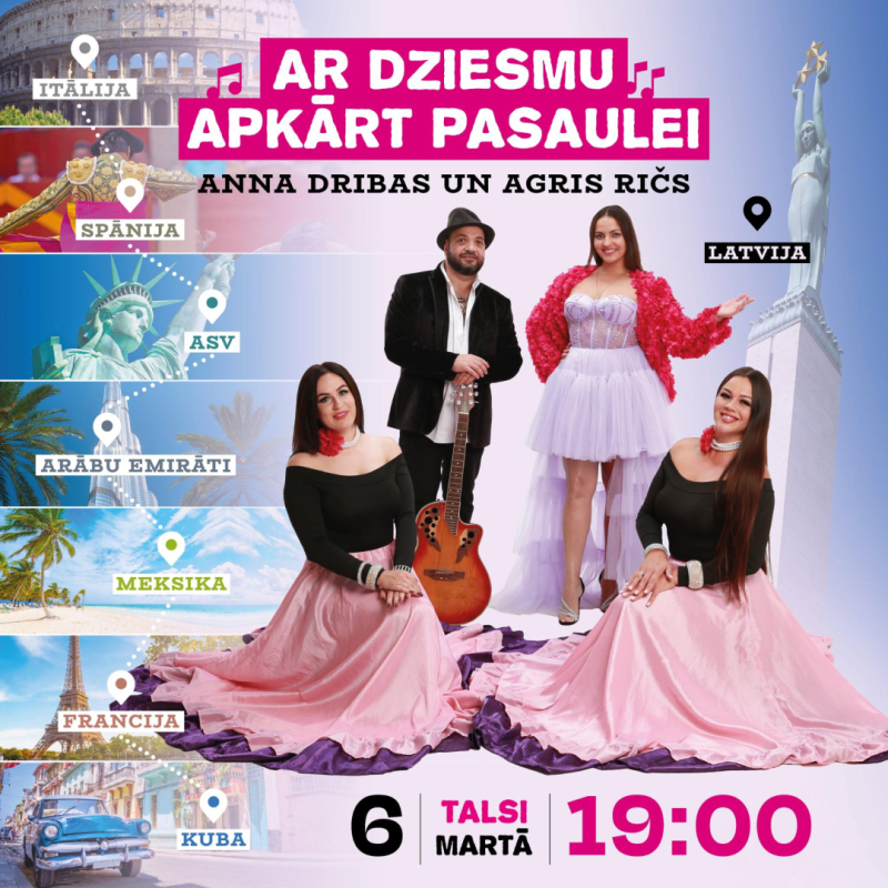 Koncerts „Ar dziesmu apkārt pasaulei”