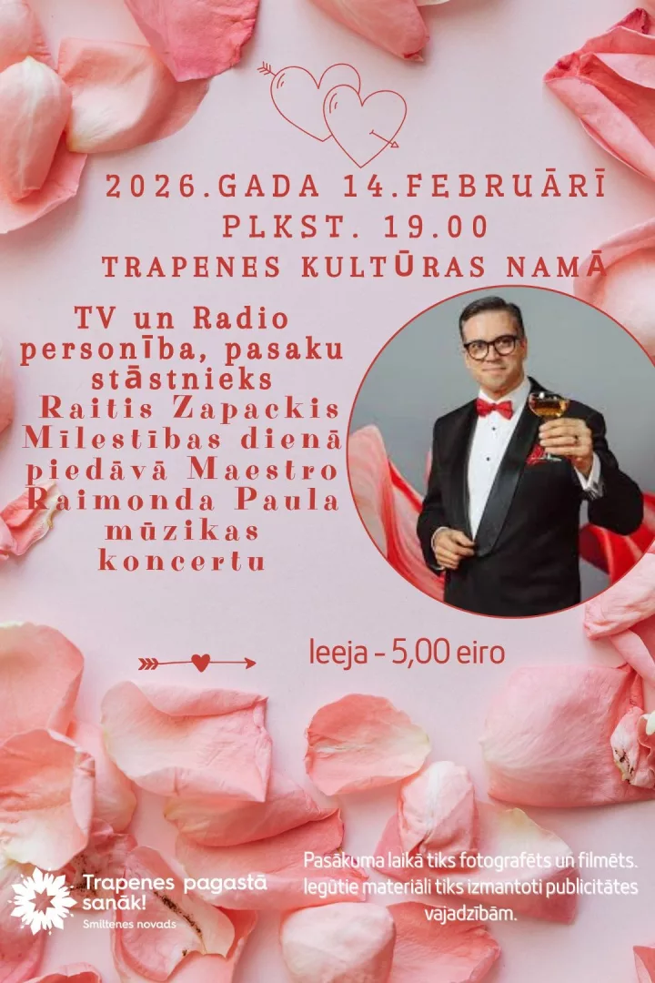 Mīlestības dienā piedāvā Maestro Raimonda Paula mūzikas koncerts