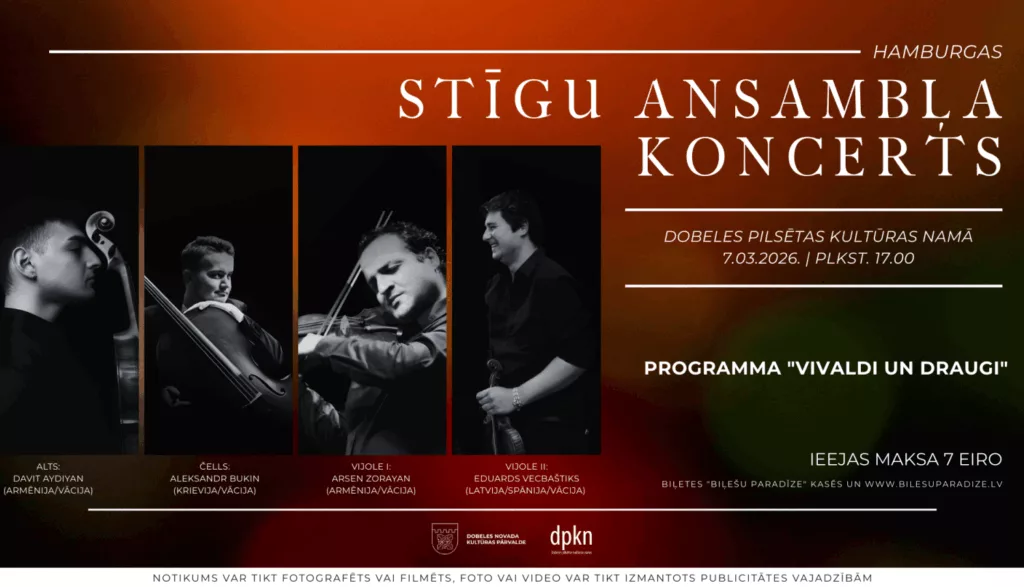 Hamburgas stīgu ansambļa koncerts “Vivaldi un draugi” Dobelē