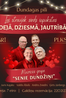 Valentīndienas balle „Lai straujāk sirds iepukstas dejā, dziesmā, jautrībā”
