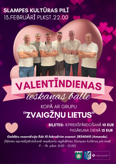 Valentīndienas balle Slampē