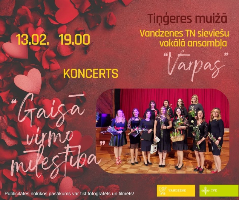 Vokālā ansambļa „Vārpas” koncerts „Gaisā virmo mīlestība”
