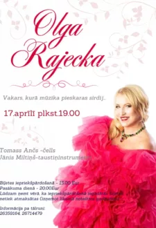 Olgas Rajeckas koncerts. Vakars, kurā mūzika pieskaras sirdij