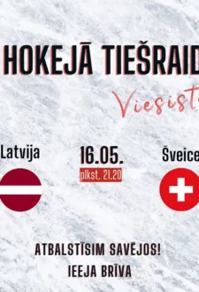 PČ hokejā tiešraides Pegaza Viesistabā. Latvija – Šveice