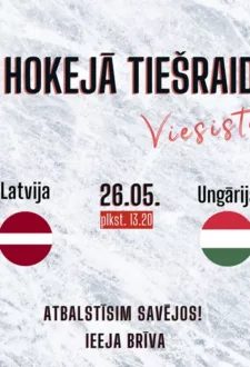 PČ hokejā tiešraides Pegaza Viesistabā. Latvija – Ungārija