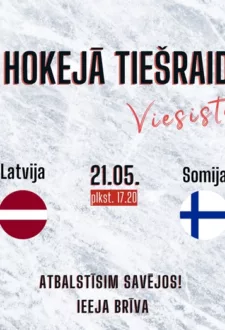 PČ hokejā tiešraides Pegaza Viesistabā. Latvija – Somija