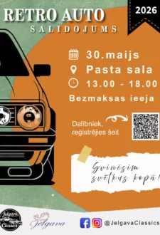 Retro auto salidojums Jelgavas pilsētas svētkos