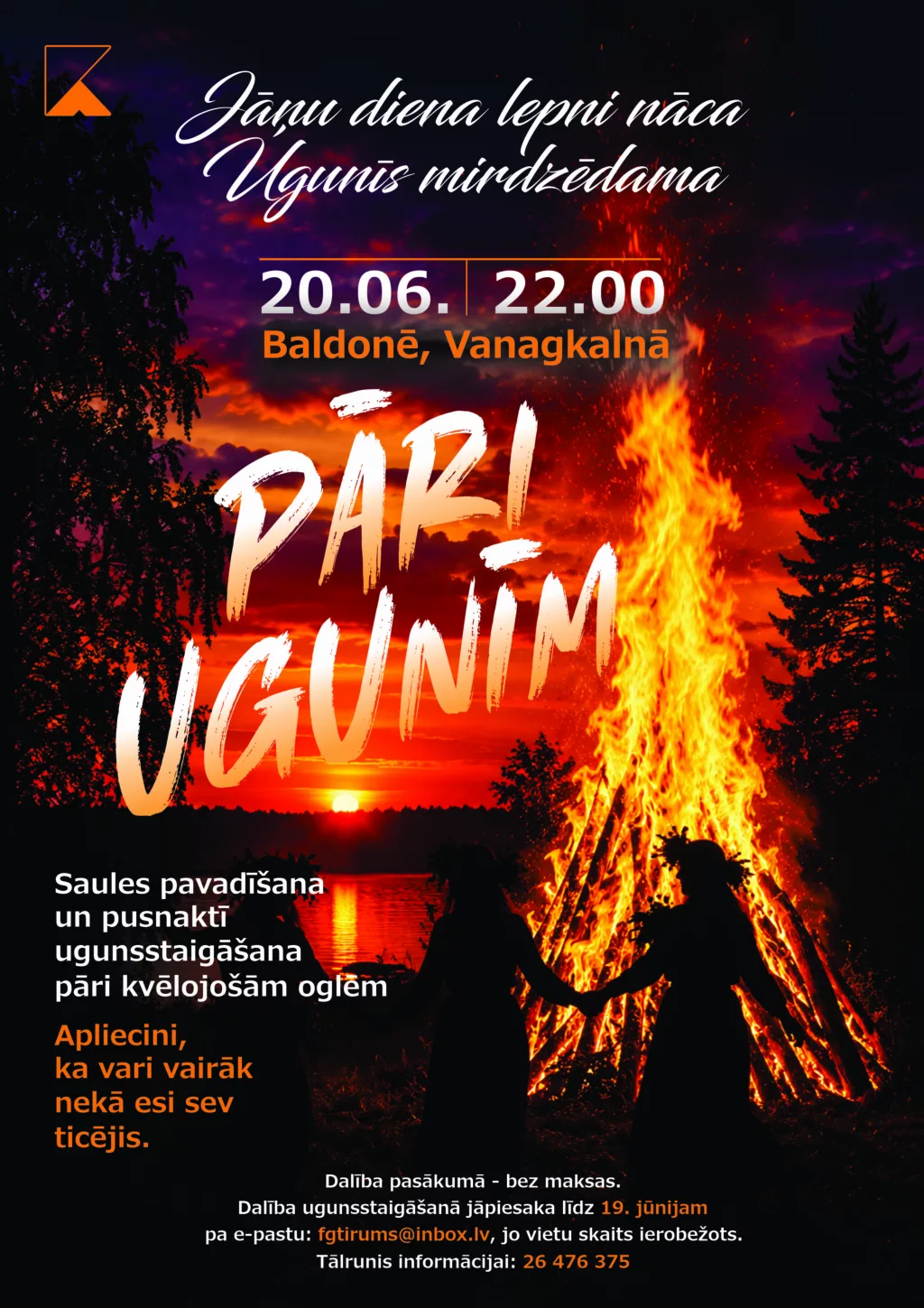 Ugunsstaigāšana un Jāņu ielīgošana Vanagkalnā, Baldonē