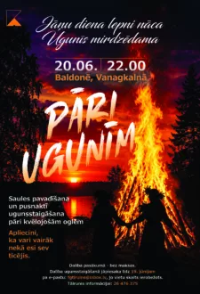 Ugunsstaigāšana un Jāņu ielīgošana Vanagkalnā, Baldonē
