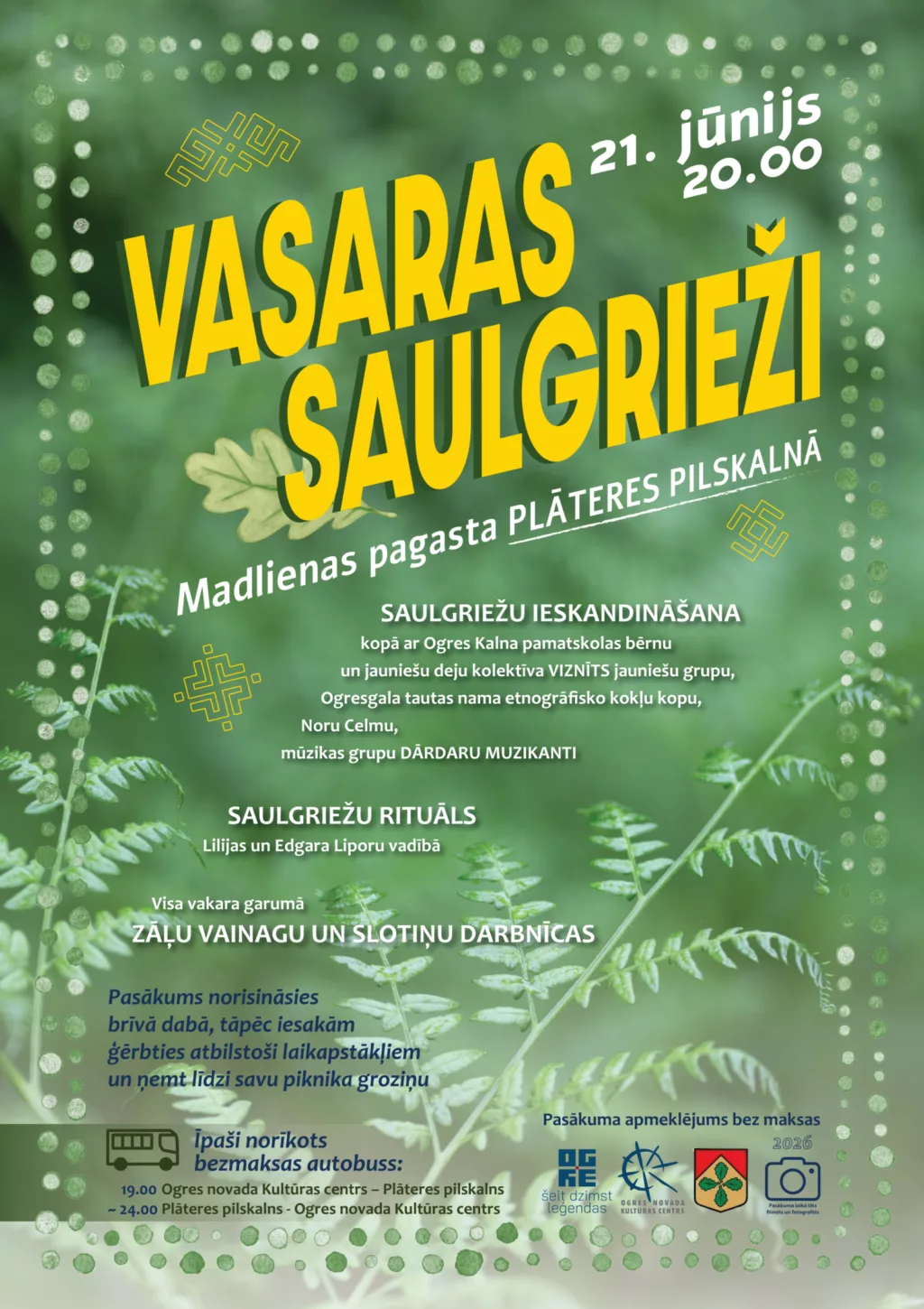 VASARAS SAULGRIEŽI Plāteres pilskalnā