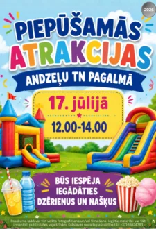 Piepūšamās atrakcijas Andzeļos