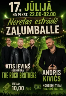 Zaļumballe ar Ati Ieviņu, grupu “The Rock Brothers” un Andri Kiviču