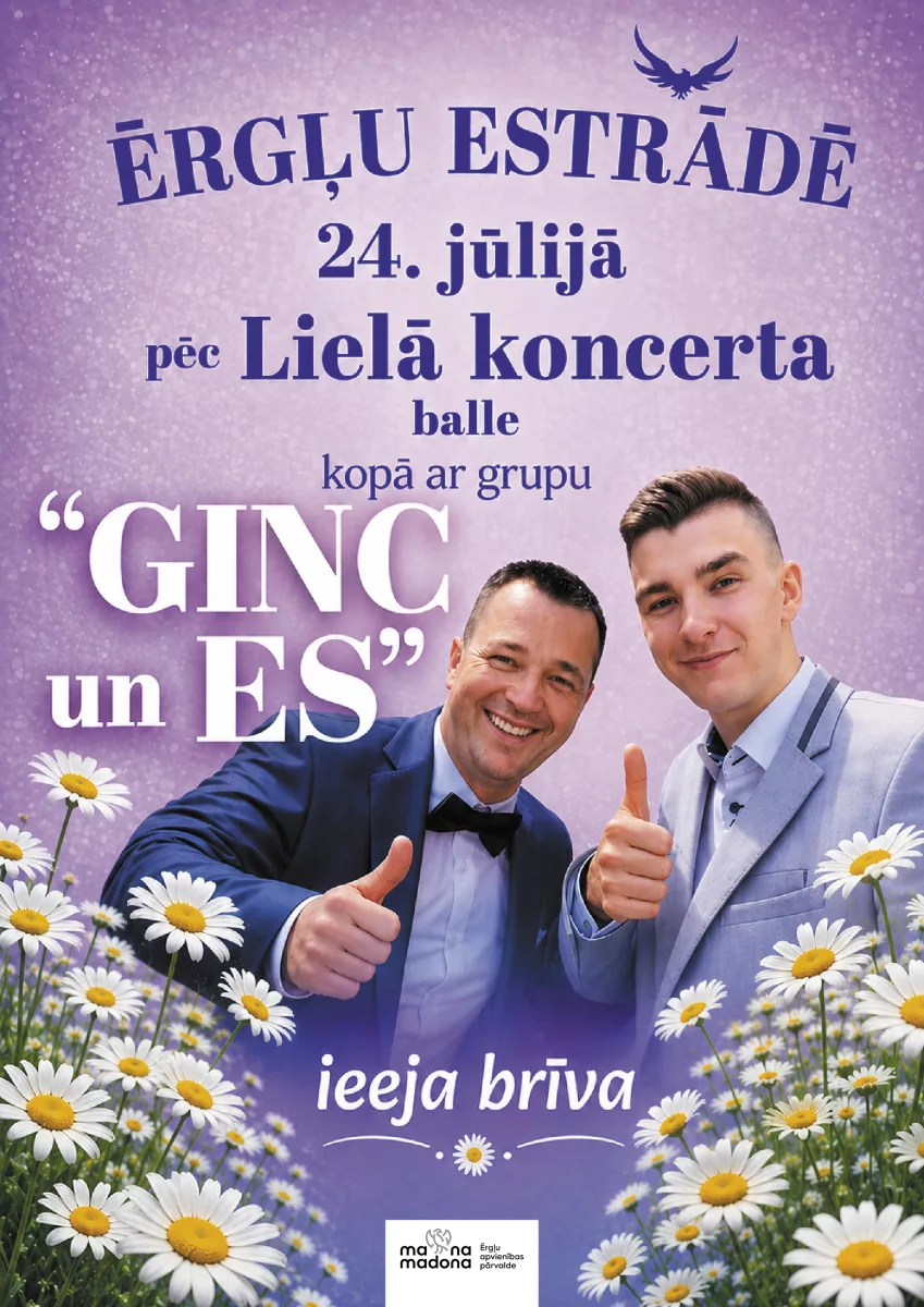 Grupas “Ginc un Es” balle Ērgļu svētkos 2026
