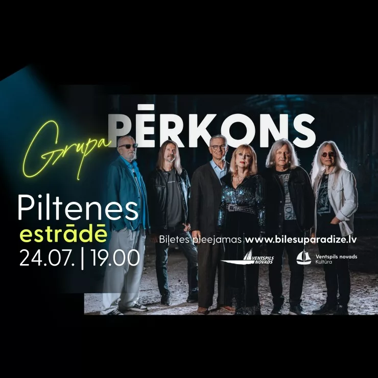 Grupas PĒRKONS koncerts un zaļumballe Piltenes estrādē
