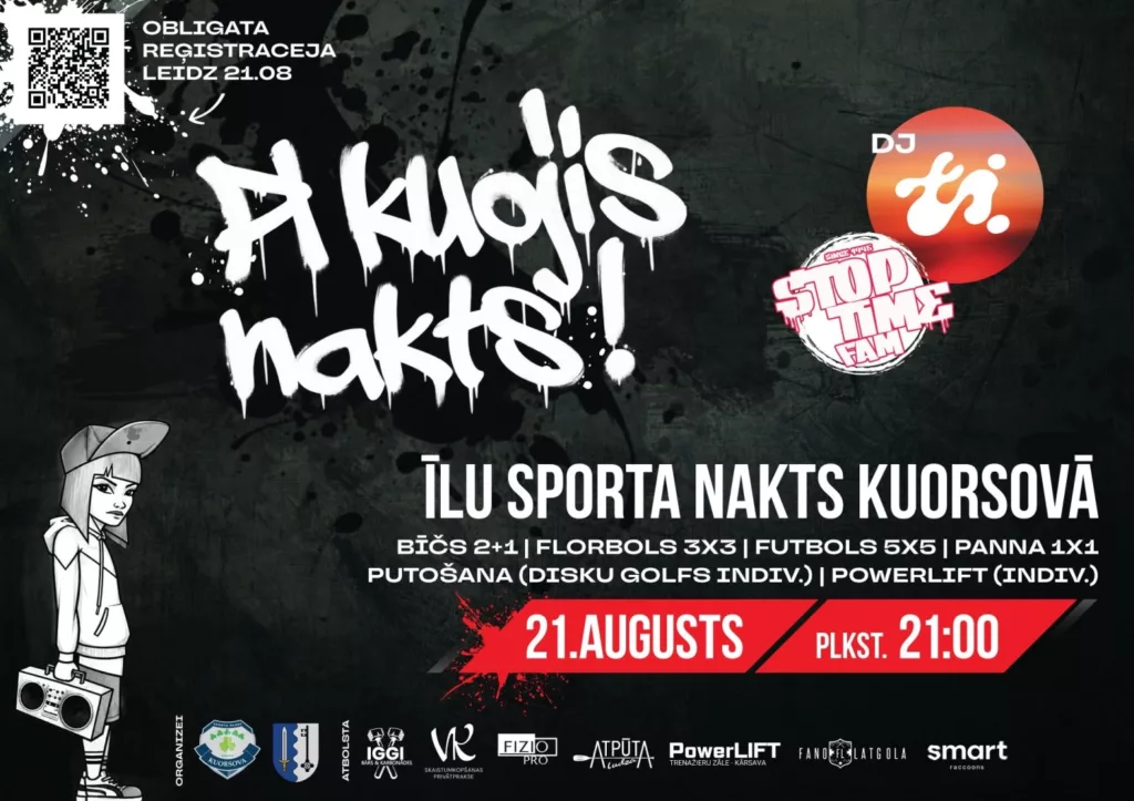 Ielu sporta nakts pasākums “Pi kuojis nakts” Kārsavas vidusskolas stadionā