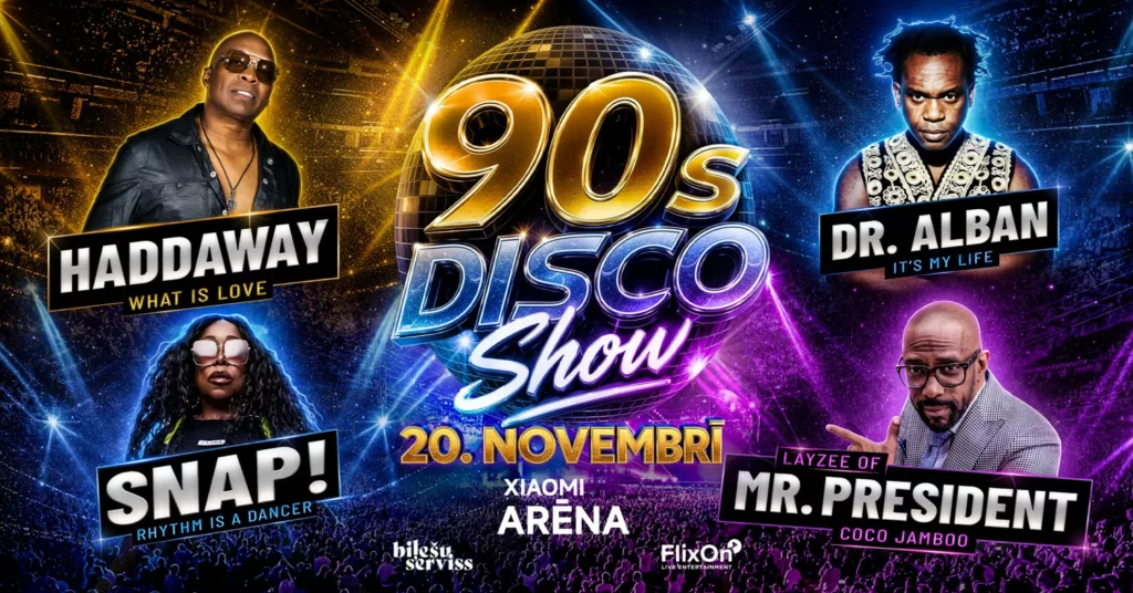 90’s Disco Show: Haddaway, Dr. Alban, Mr. President, SNAP!