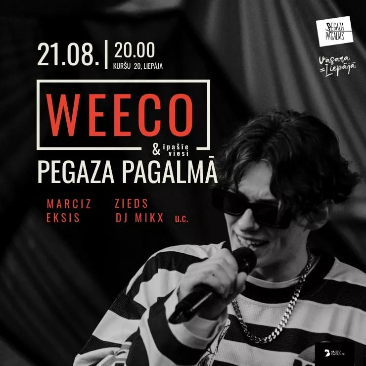 WEECO & īpašie viesi: hiphopa koncerts Pegaza Pagalmā