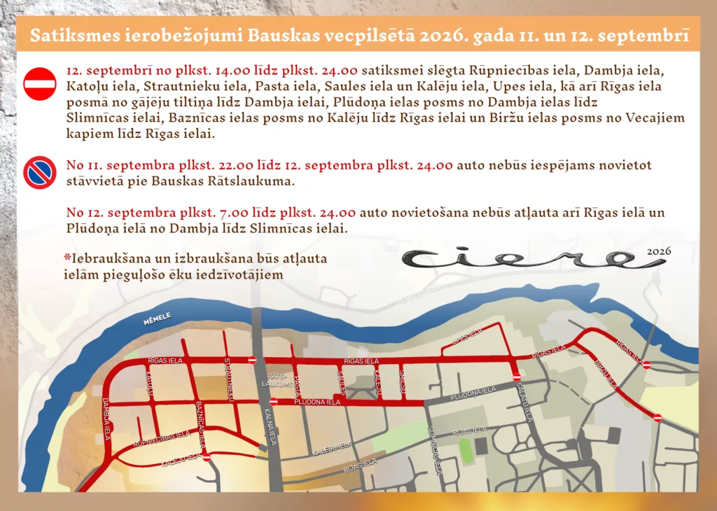 Satiksmes ierobežojumi un praktiskā informācija