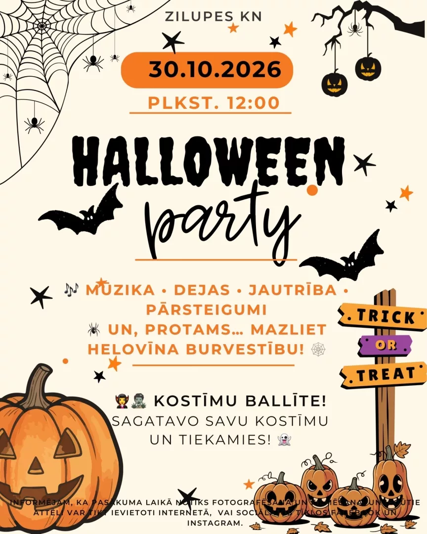 Halovīna kostīmu ballīte Zilupes KN