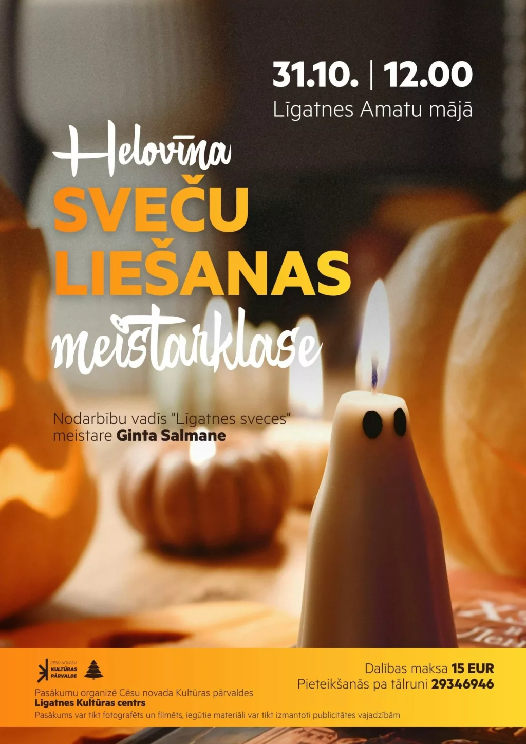Helovīna sveču liešanas meistarklase
