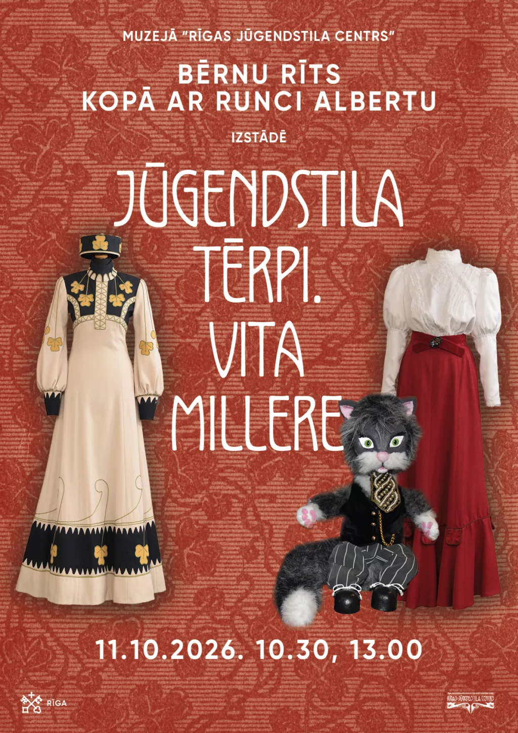 Bērnu rīts kopā ar Runci Albertu izstādē “Jūgendstila tērpi. Vita Millere”