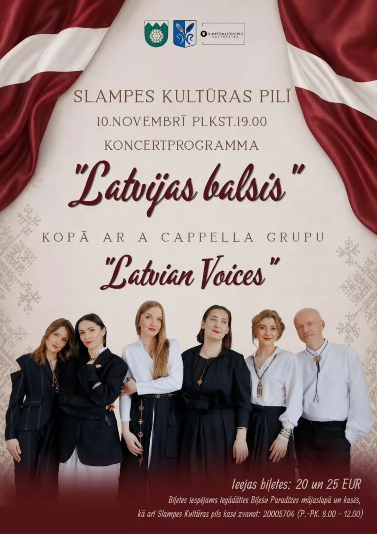 Koncertprogramma “Latvijas balsis” ar a cappella grupu “Latvian voices”