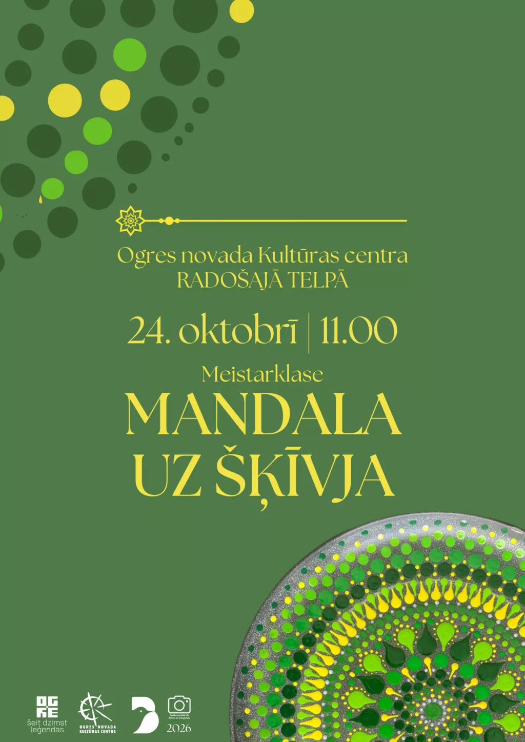 Meistarklase MANDALA UZ ŠĶĪVJA