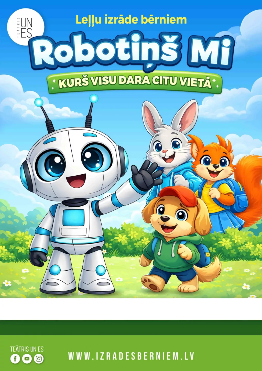 ROBOTIŅŠ MI – KURŠ VISU DARA CITU VIETĀ leļļu izrāde bērniem / TEĀTRIS UN ES